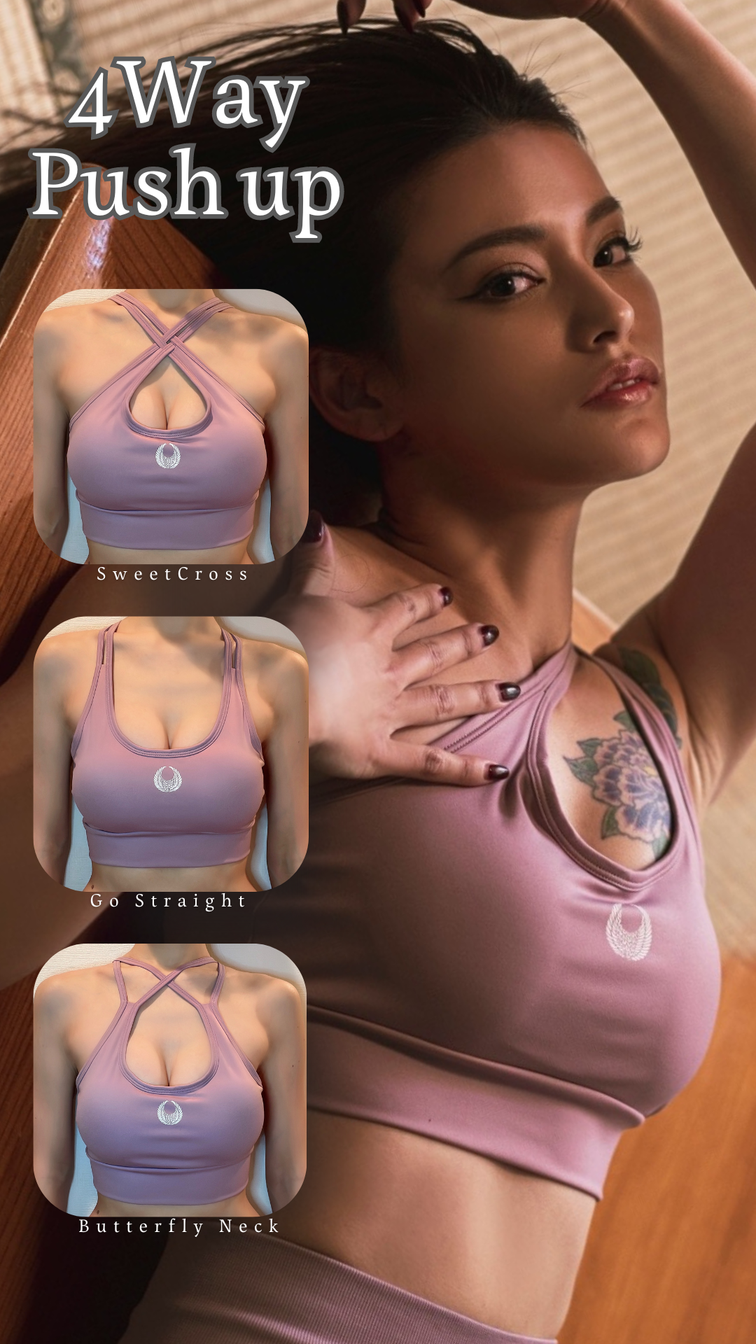 4way pushy up bra tops - 11 colors -