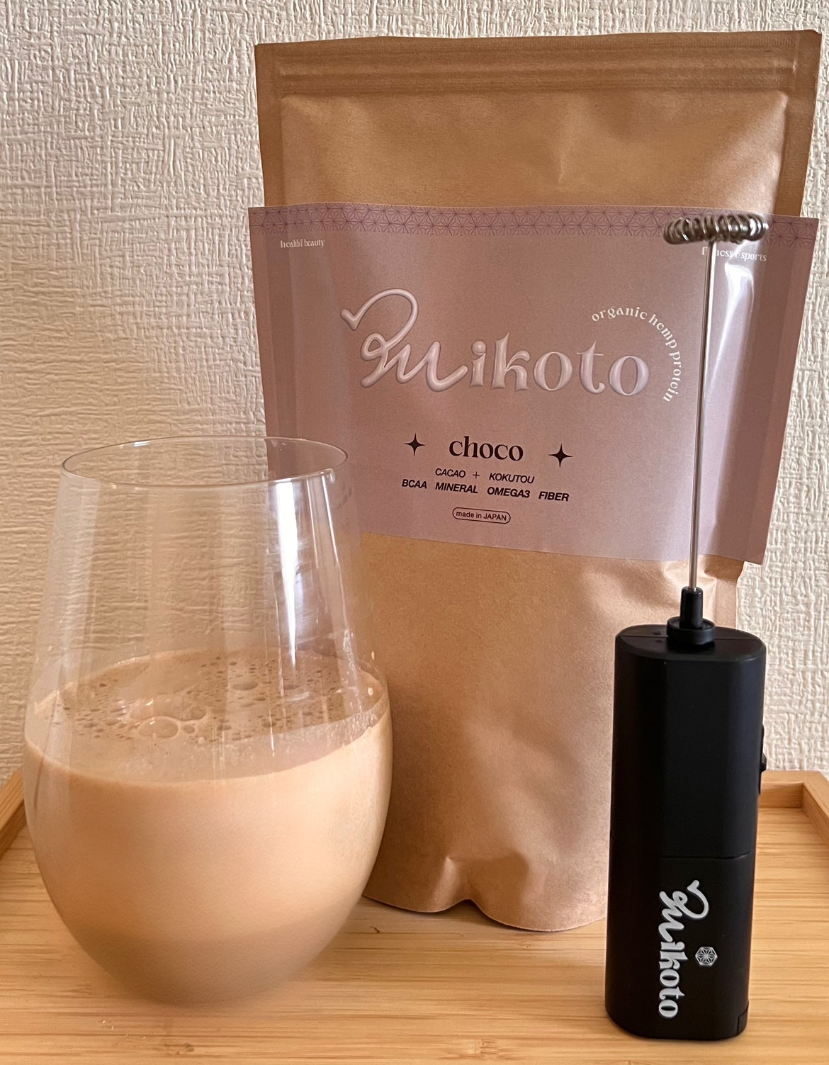 Mikoto Organic Hemp Protein - ミコト (( 命 )) オーガニック ヘンププロテイン 420g ( Flavor : Matcha / Chocolate ) 有機植物性プロテイン