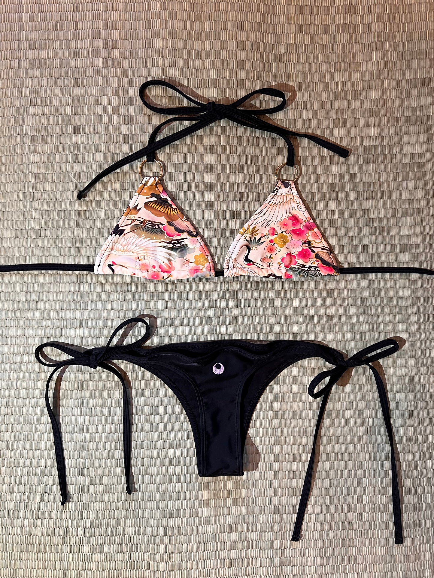 6way reversible traditional crane pattern bikini