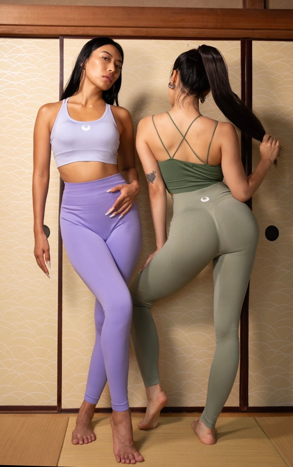Beautiful  butt leggings long 
(with seamless T back) - 10 colors -
