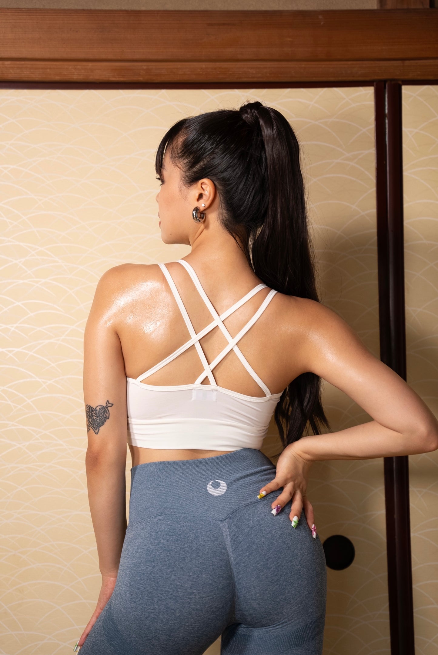 - 4ウェイ バストアップ 吸水/速乾 ブラトップ ( プッシュアップパット付き◎取り外し可能 ) 4WAY PUSH UP BRA TOPS - 11色