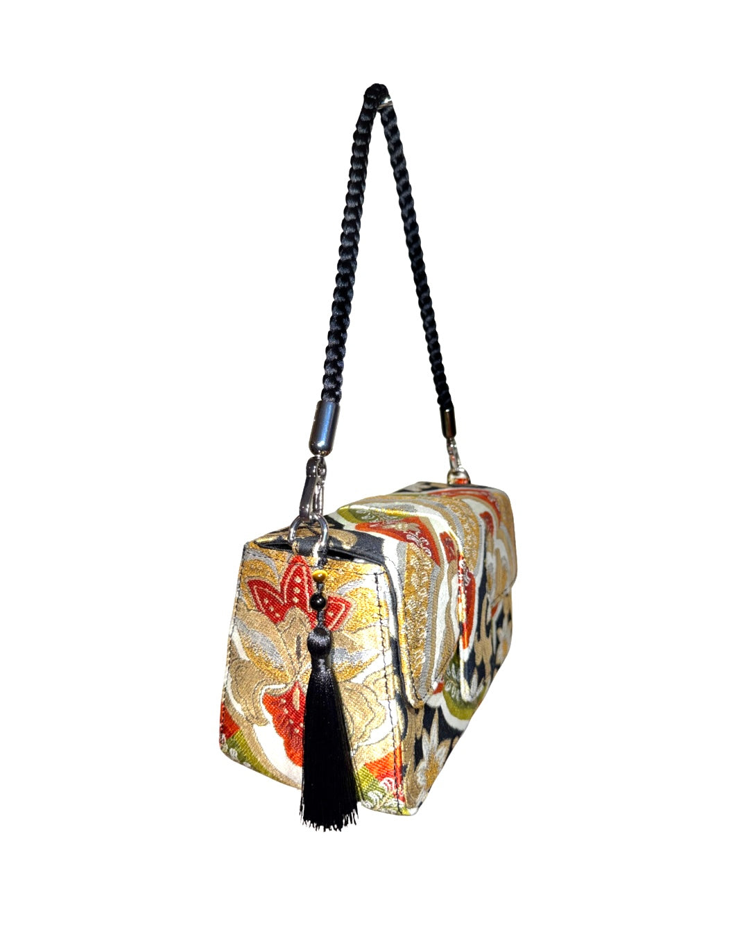 Obi Statement Shoulder Bag / 花菱文 - Hanabishimon -