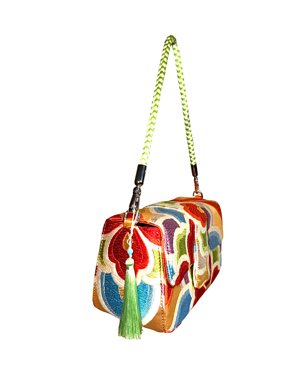 Obi Statement Shoulder Bag / 七宝花菱 - Shippo Hanabishi -