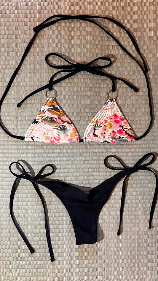 6way reversible traditional crane pattern bikini