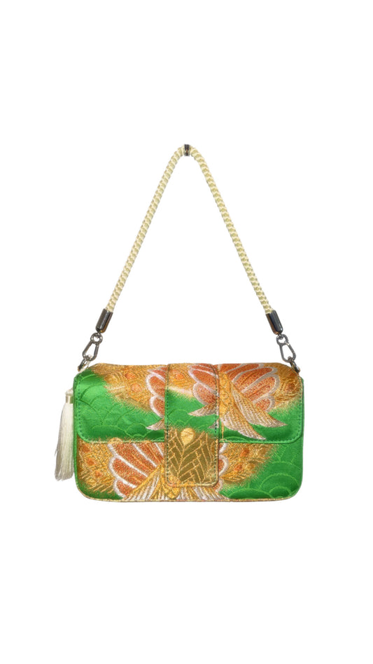 Obi Statement Shoulder Bag / 鳳凰丸青海波 - Hoohomaru Seigaiha -