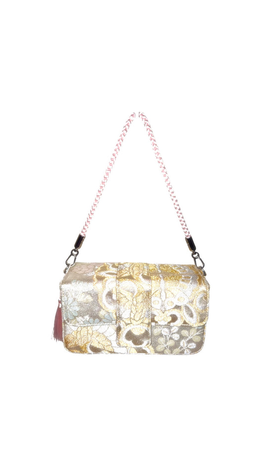 Obi Statement Shoulder Bag / 鳳凰菊桜 - Hooho Kiku Sakura -