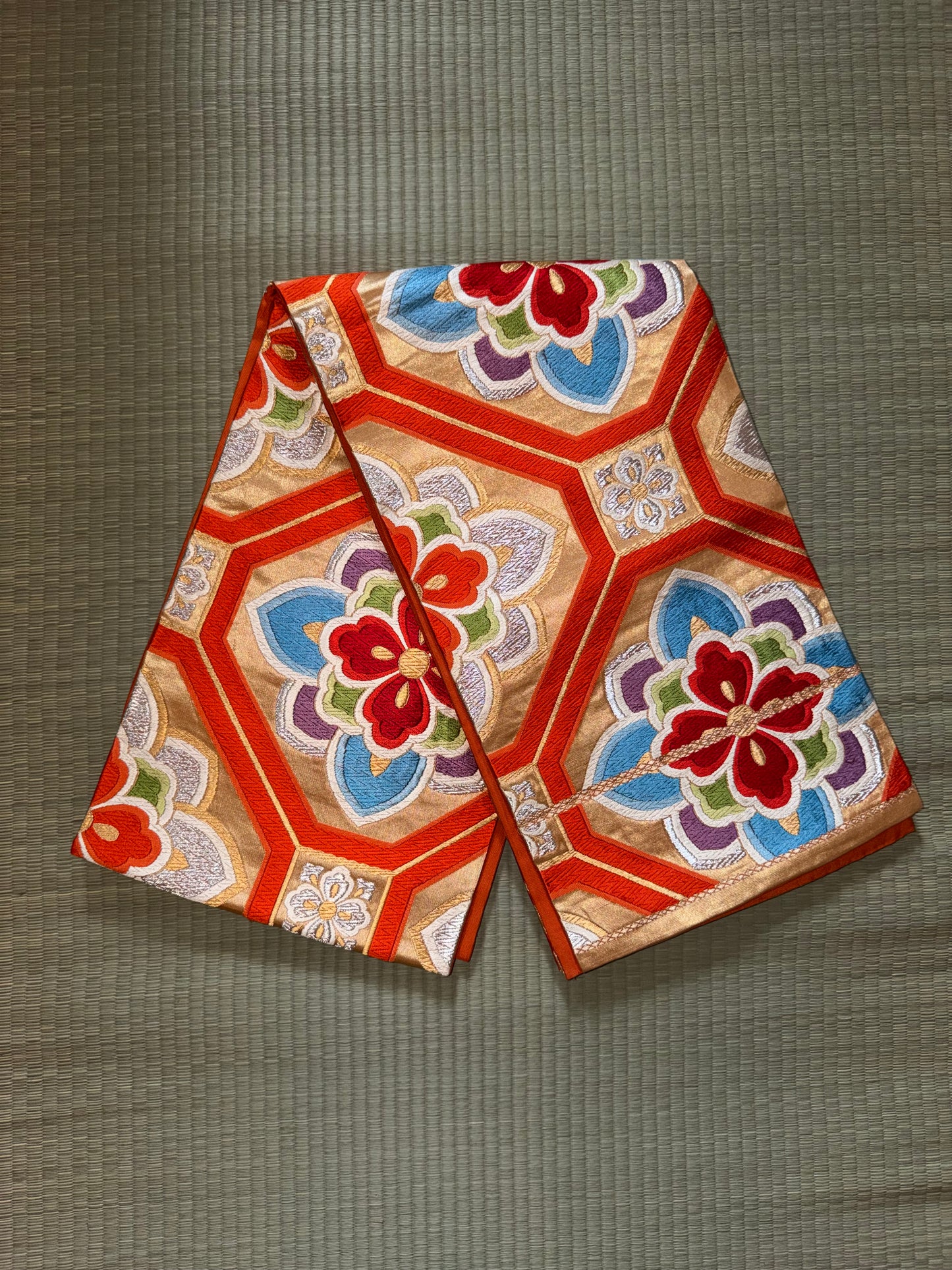 Obi Statement Shoulder Bag / 七宝花菱 - Shippo Hanabishi -