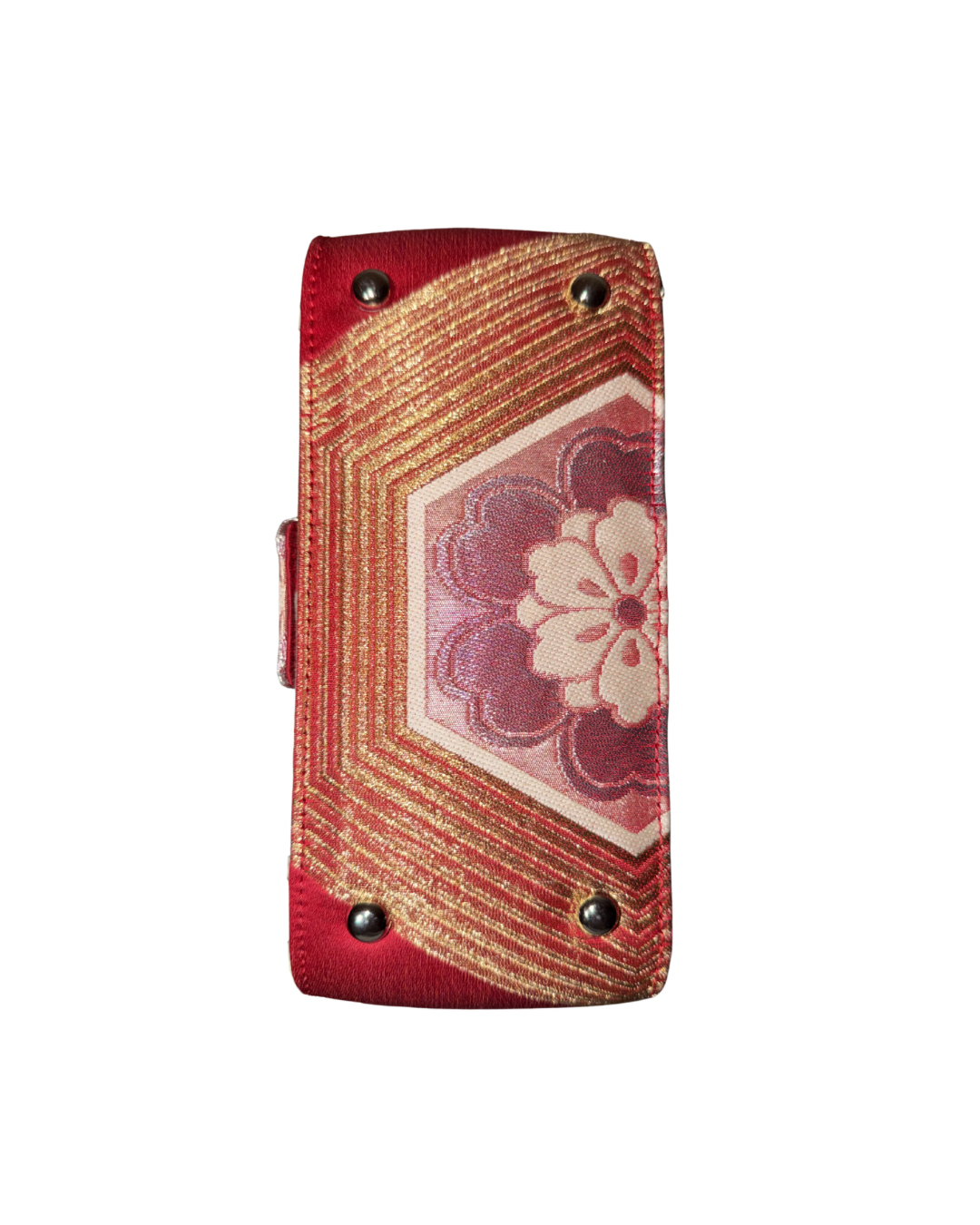 Obi Statement Shoulder Bag / 亀甲花文深紅 - Kikko Kamon Deep Red -