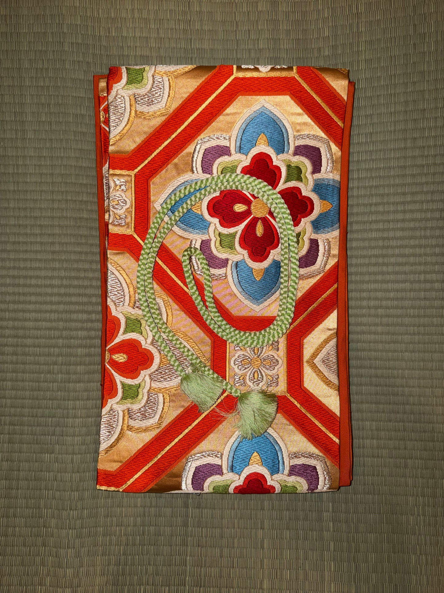 Obi Statement Shoulder Bag / 七宝花菱 - Shippo Hanabishi -