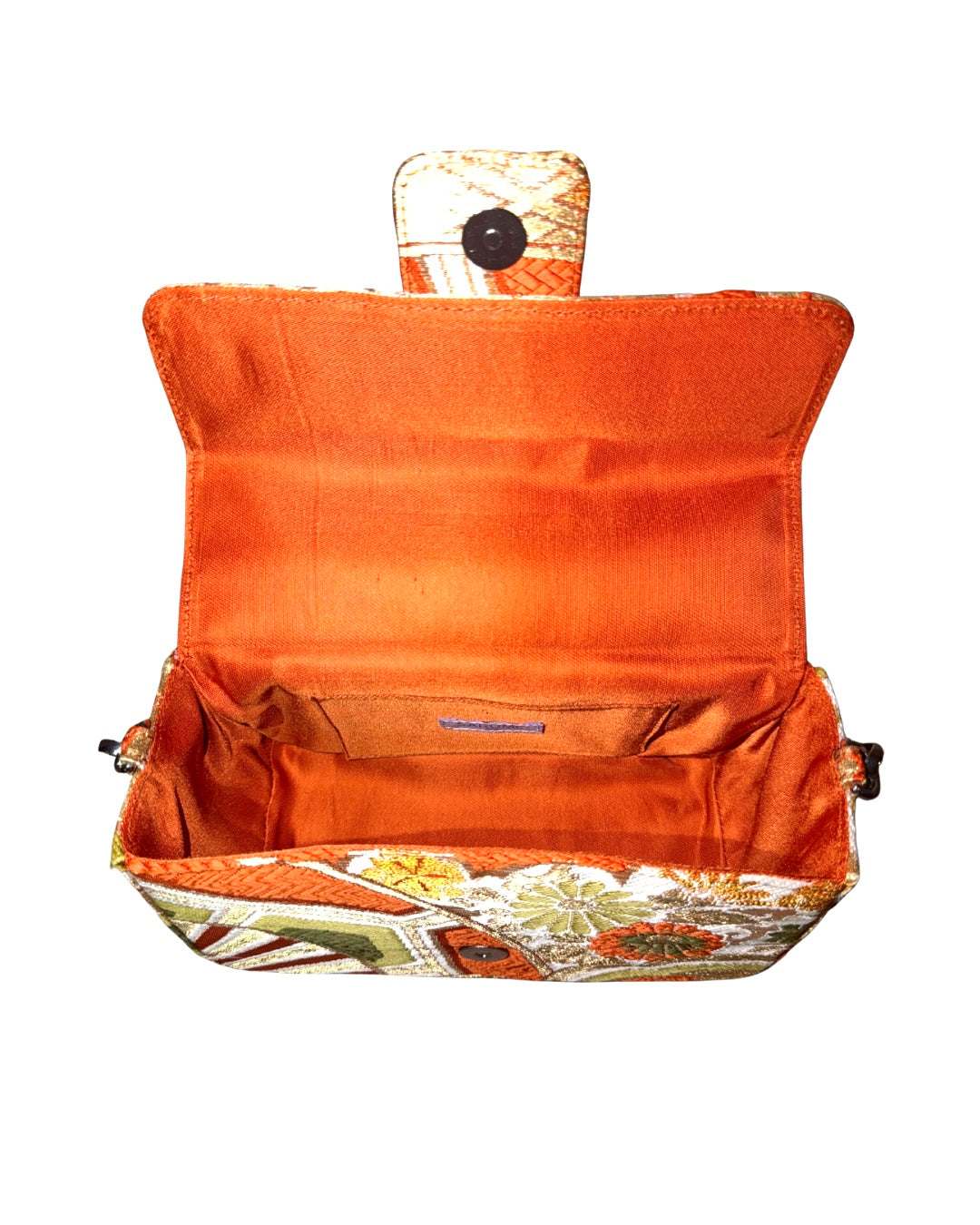 Obi Statement Shoulder Bag / 扇花文様 - Ogi Hana -