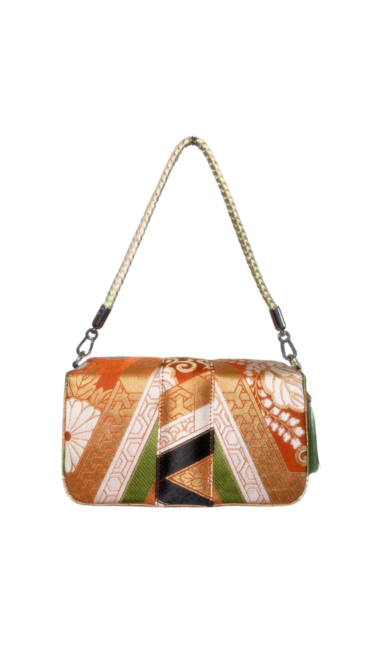 Obi Statement Shoulder Bag / 菊唐草 - Kiku Karakusa -