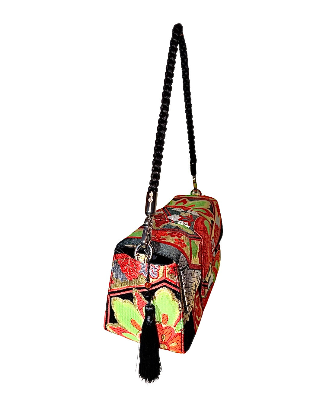 Obi Statement Shoulder Bag / 亀甲菊花文様 - Kikko Kiku Kamonyo -