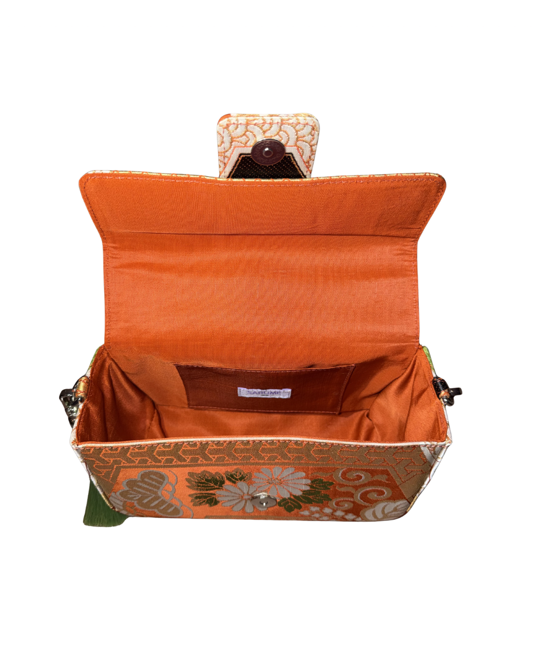 Obi Statement Shoulder Bag / 菊唐草 - Kiku Karakusa -