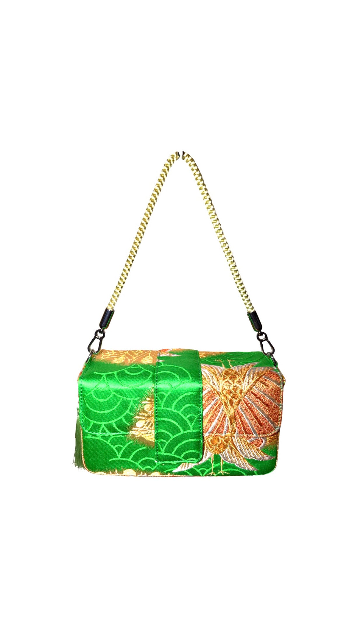 Obi Statement Shoulder Bag / 鳳凰丸青海波 - Hoohomaru Seigaiha -