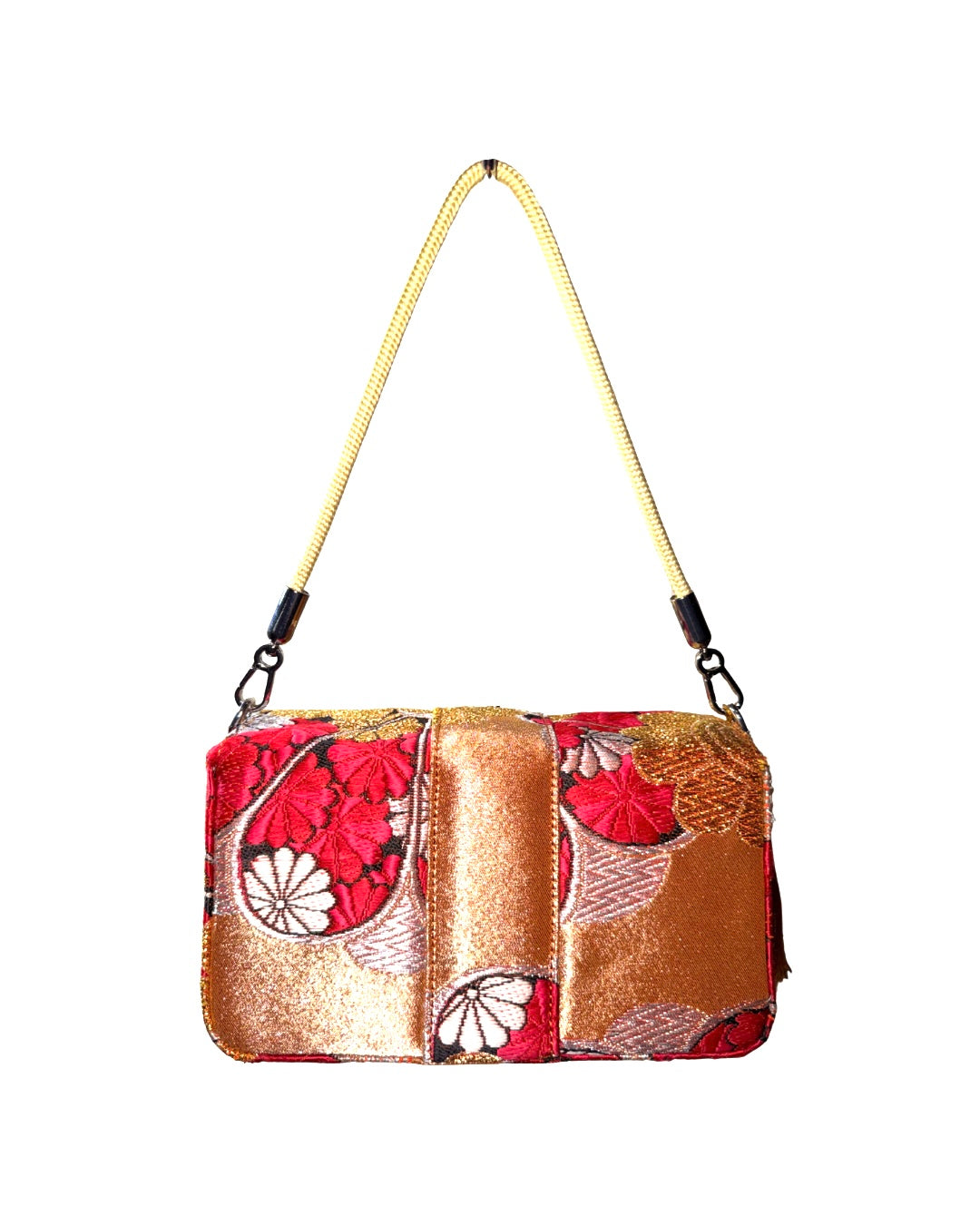 Obi Statement Shoulder Bag / 紅白菊 - Kouhaku Kiku -