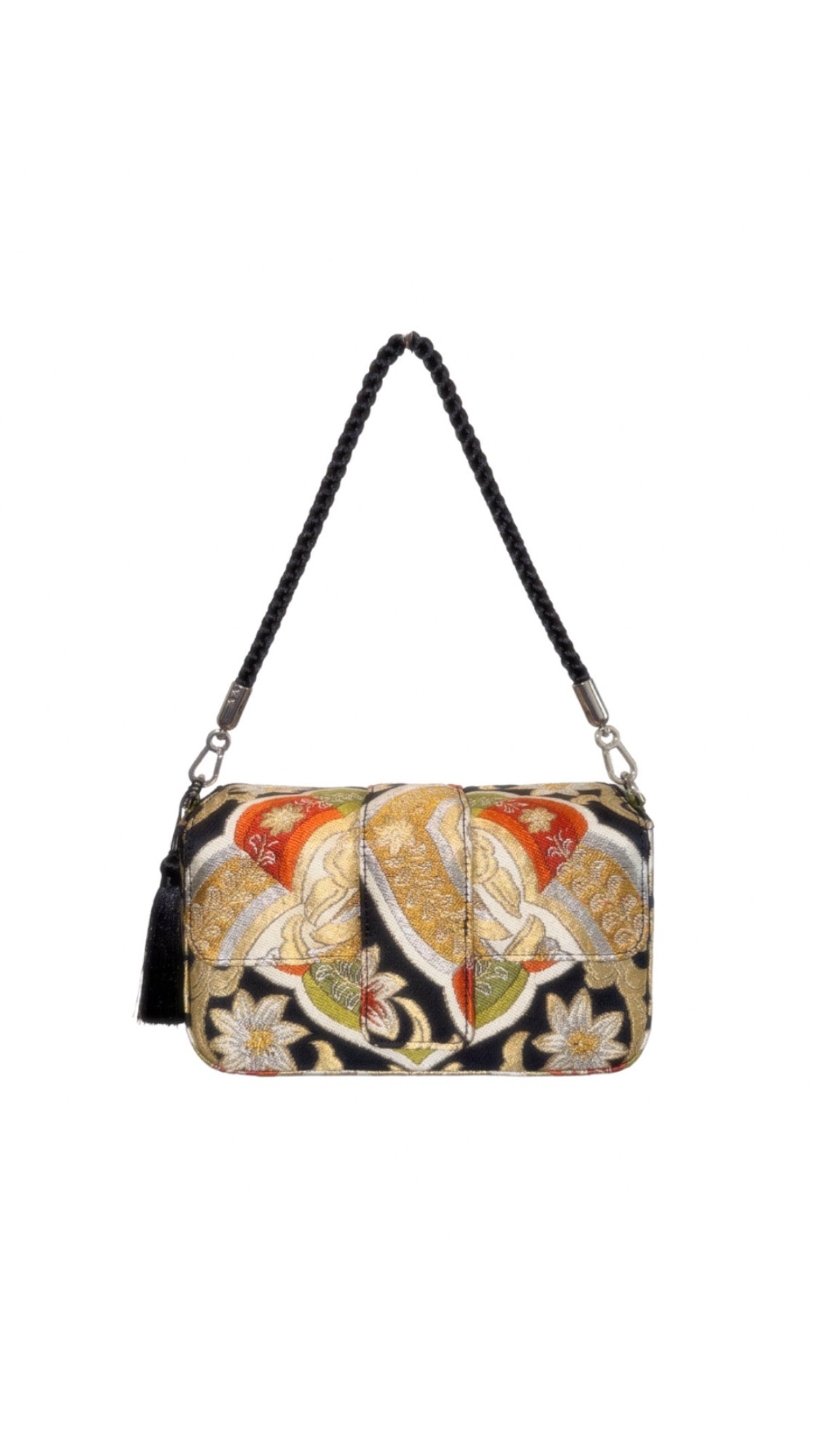 Obi Statement Shoulder Bag / 花菱文 - Hanabishimon -
