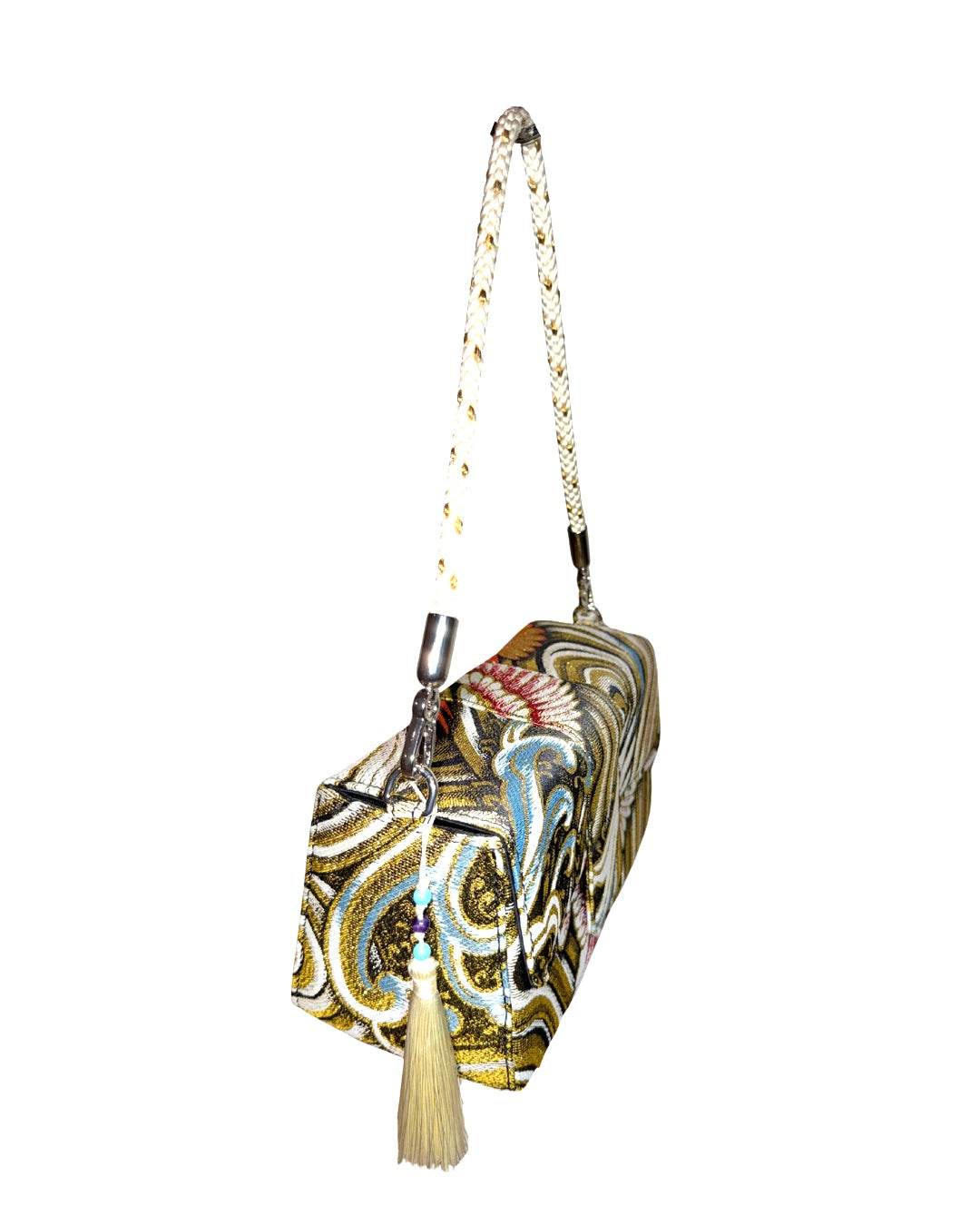 Obi Statement Shoulder Bag / 鶴波 - Tsuru Nami -
