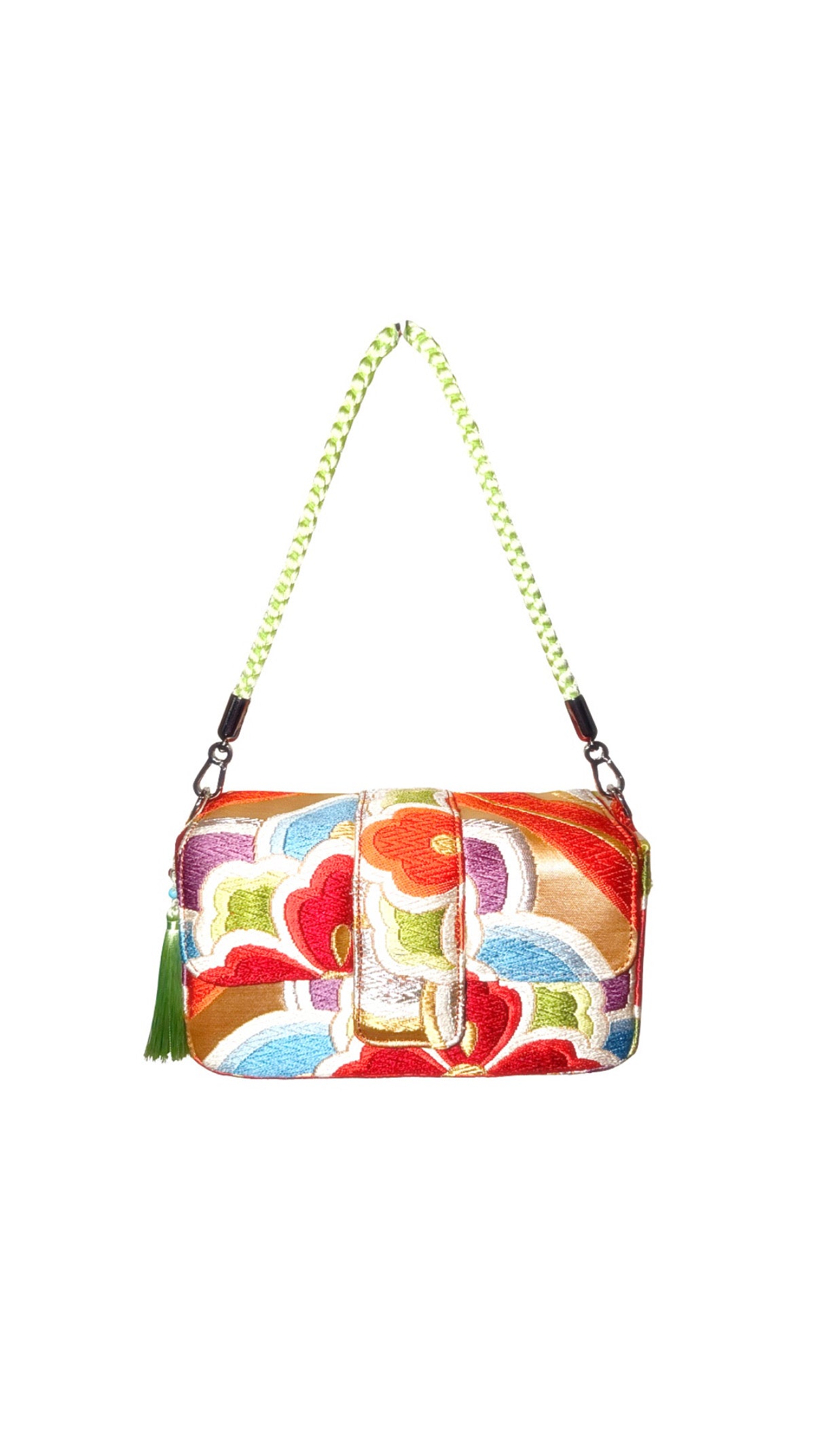 Obi Statement Shoulder Bag / 七宝花菱 - Shippo Hanabishi -