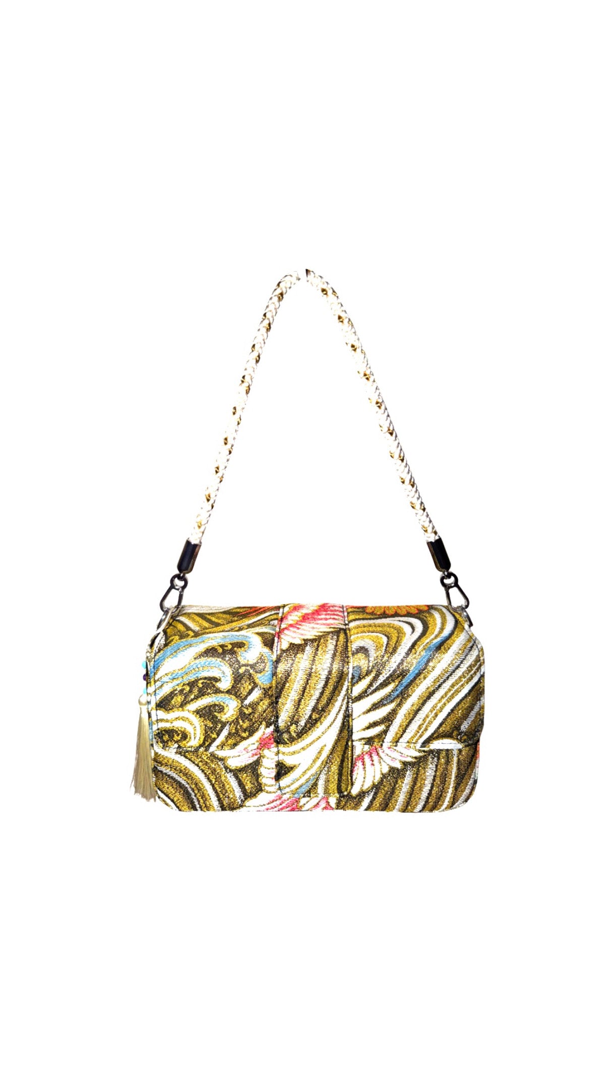 Obi Statement Shoulder Bag / 鶴波 - Tsuru Nami -