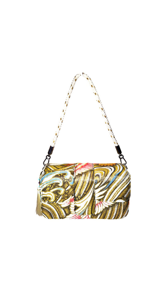 Obi Statement Shoulder Bag / 鶴波 - Tsuru Nami -