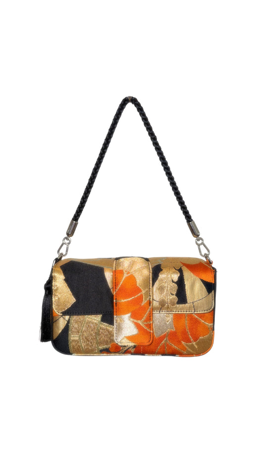 Obi Statement Shoulder Bag / 御所車橘 - Goshoguruma Tachibana -