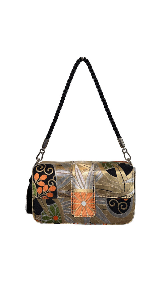 Obi Statement Shoulder Bag / 菊笹 - Kiku Sasa -